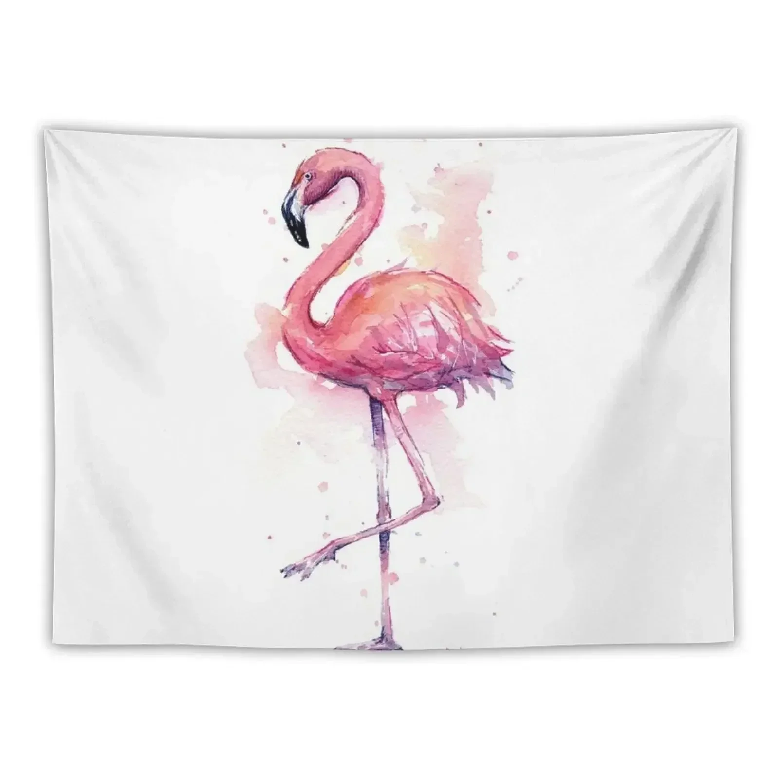 

Pink Flamingo Watercolor Tropical Bird Tapestry Wall Hanging Wall House Decorations Tapestry