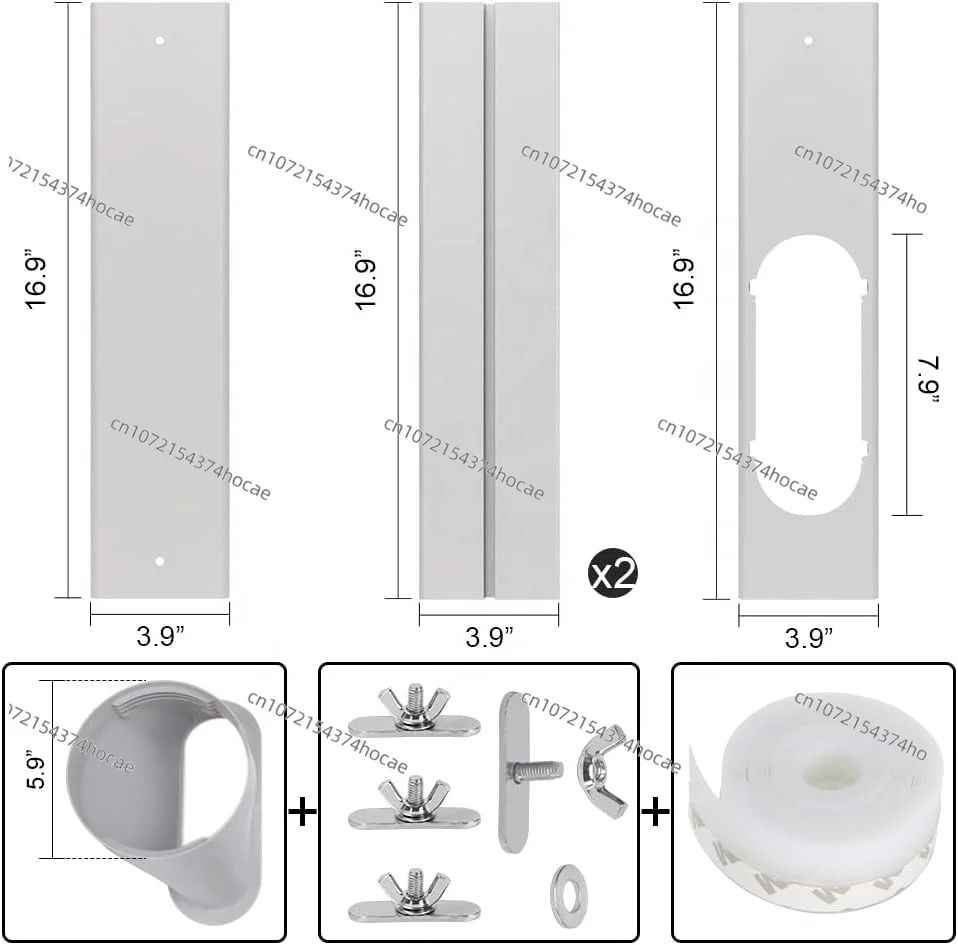Adjustable Window AC Seal Kit, Creates Tight Seal for Portable Air Conditioner Unit in Sliding Windows, Save Energy
