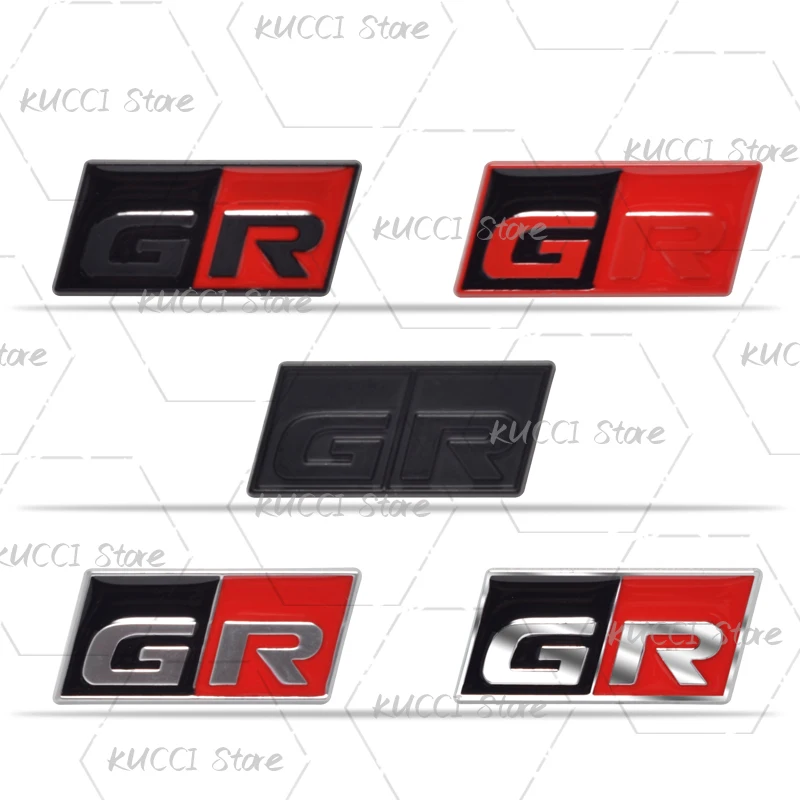 3D GR SPORT Car Steering Wheel Interior Metal Sticker Emblem Car Decal For Rav4 Harrier Avensis Auris Camry Prius