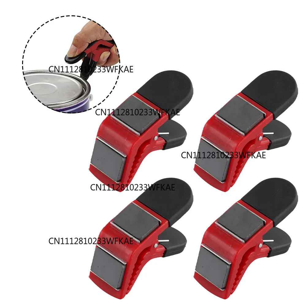 4PCS Magnetic Paint Brush Holder Clips Portable Multipurpose Tin Opener DIY Tool For Home Improvement Workshop Environments