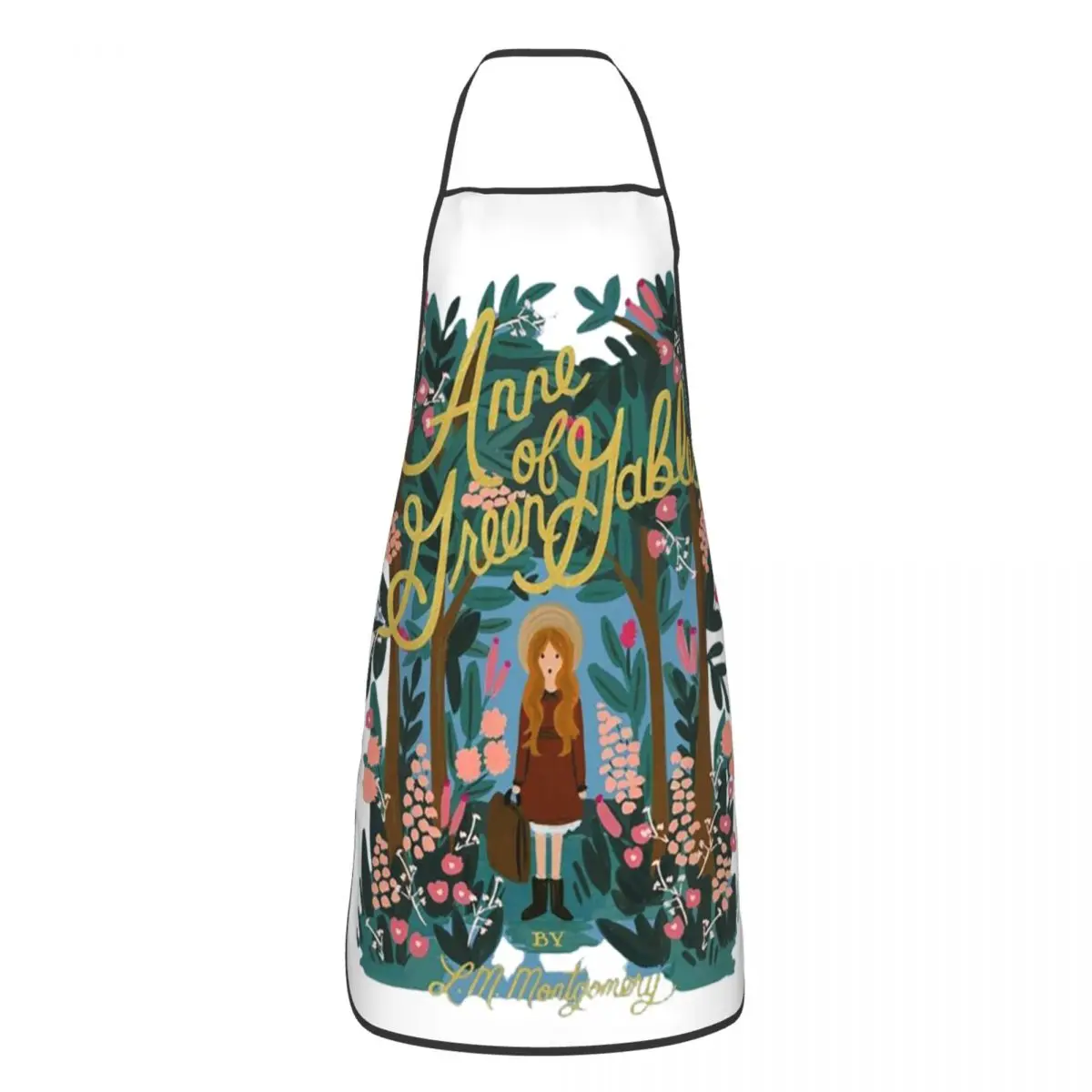 Anne Of Green Gables Apron Chef Cooking Cuisine Tablier Sleeveless Bib Kitchen Cleaning Pinafore for Women Men Painting