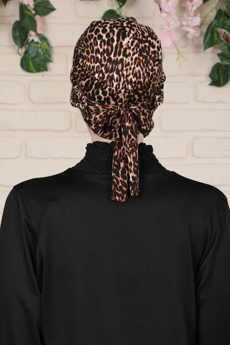 Motif léopard en os peigné