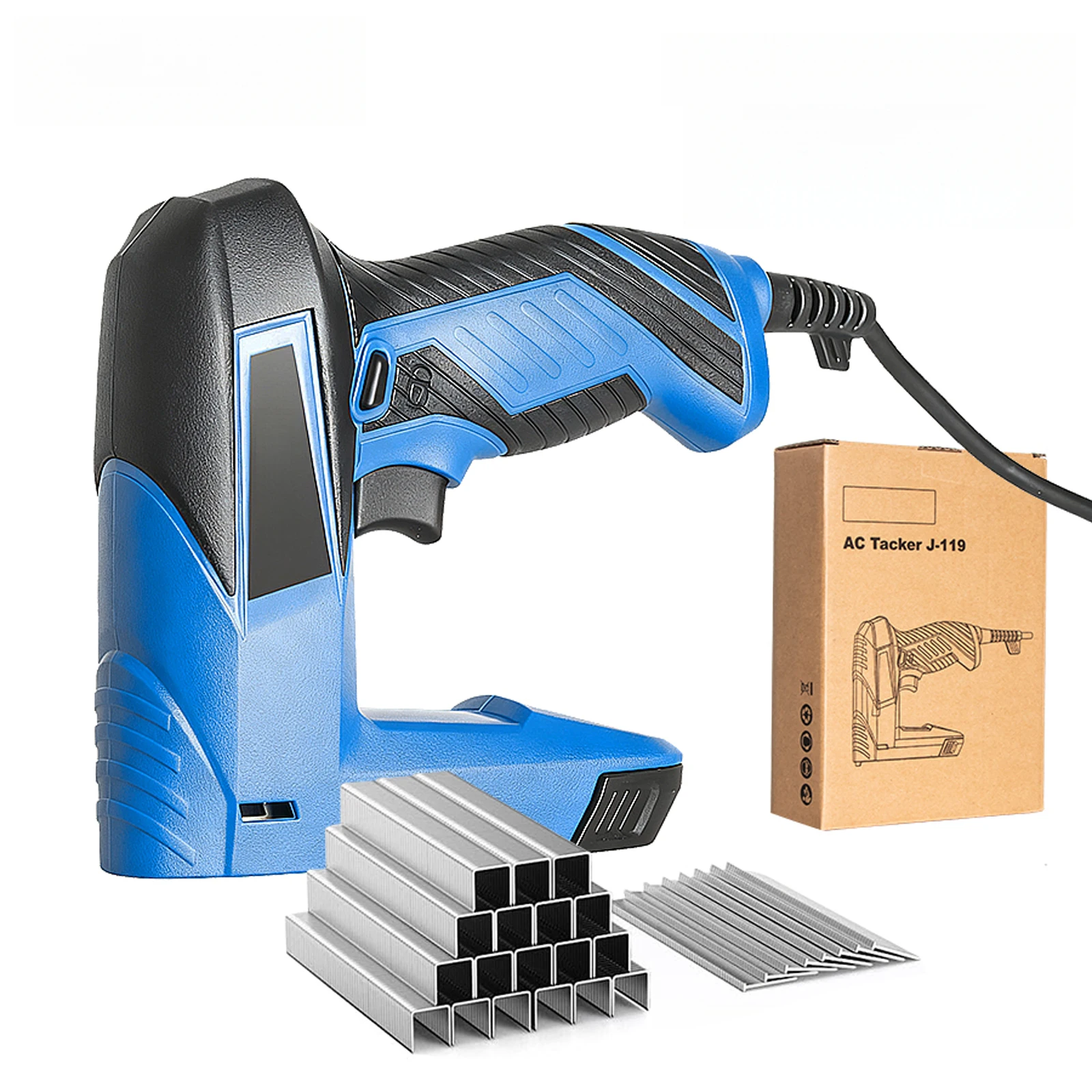 

2 in 1 Electric Stapler Brad Nailer with 2000 Fasteners Nails 220-240V 45W 30/min EU Plug 0.6KG Cable Stapling Tool for Wood