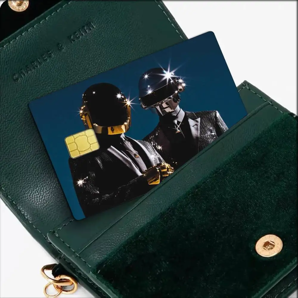 D-Daft P-Punk Band   Waterproof Film Skin Cover Credit Card Stickers Debit Front Bank Bus Pass
