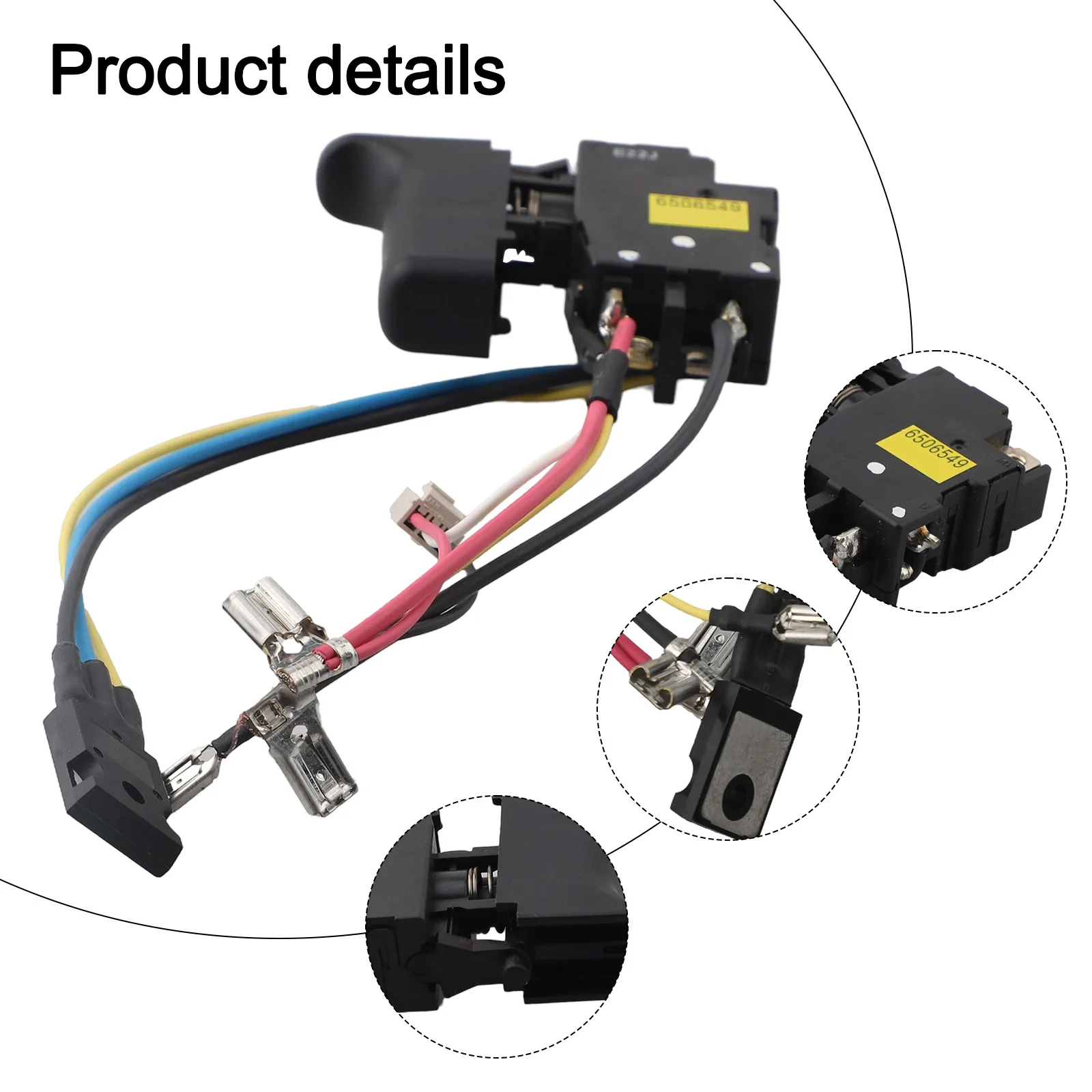 Replace 6506549 Switch, Suitable For BHR162 BHR202 DHR202 18v Hammer Drill 638882-6 Power Accessories Power Tool Parts Switch