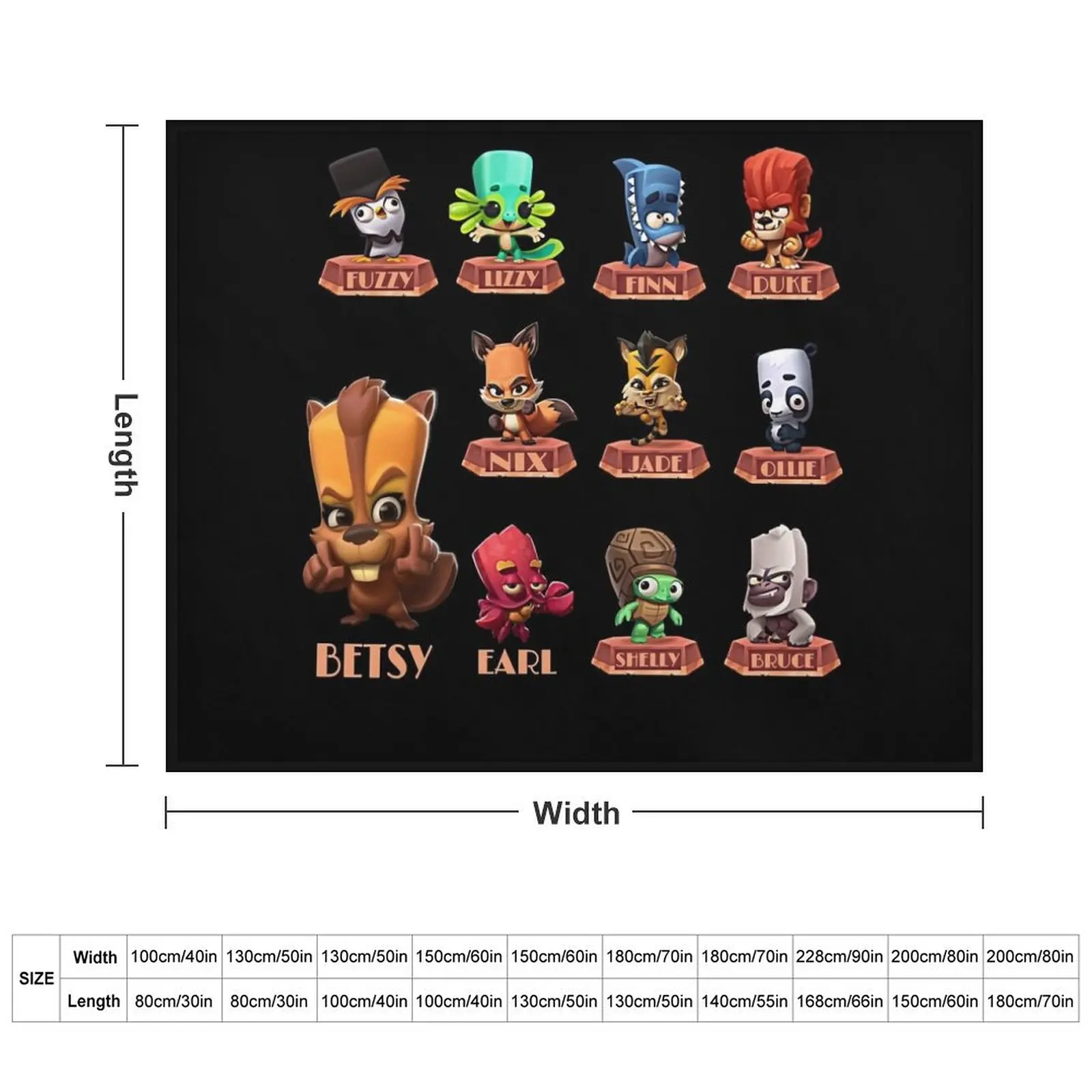 Mens My Favorite Zooba Battle Arena Royale Characters N 01 Zoo Gifts For Fan Throw Blanket Sofa Quilt Soft Tourist Blankets