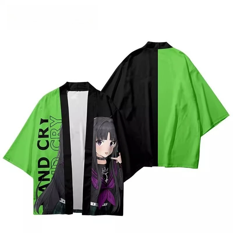 

Anime GIRLSBANDCRY Game Cos SUBARU AWA EBIZUKA TOMO Rupa Stage Performance Shorts Haori Present