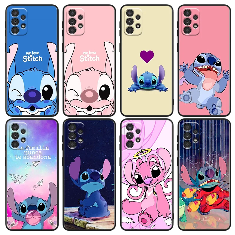 Lilo Stitch Phone Case For Samsung A22S A22 A21S A14 A13 A12 A11 A04S E A03S A02S A01 Core Black Soft Cover