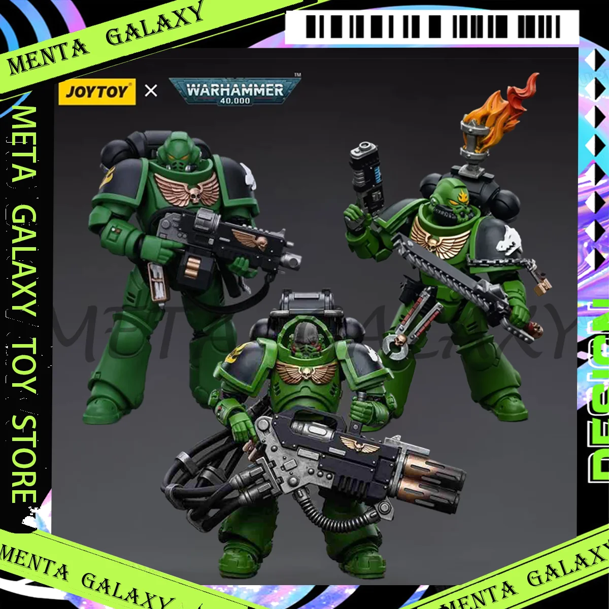 JOYTOY 1/18 Action Figurine Warhammer 40K Salamanders Eradicators Brother Xavak Anime Figures Statue Collection Model Decor Toys