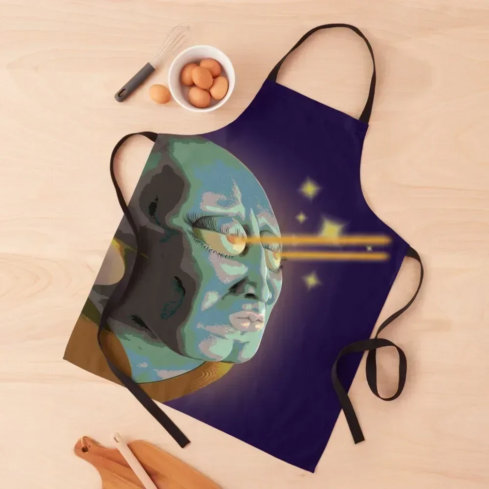 

Moon Daddy Squiddy Apron Kitchen Women christmas decoration Kitchen Items For Home Home Cleaning Apron