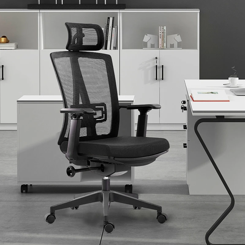 ZC02 Эргономичное синее офисное кресло с гибкой подставкой для ног, современное вращающееся сетчатое кресло для менеджера Boss, новый комфортный тканевый офис