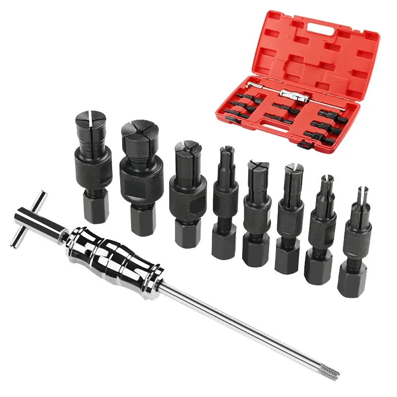 9Pcs Blind Hole Kit Slide Hammer Pilot Internal Bearing Puller Bearing Extractor Removal Tool Kit