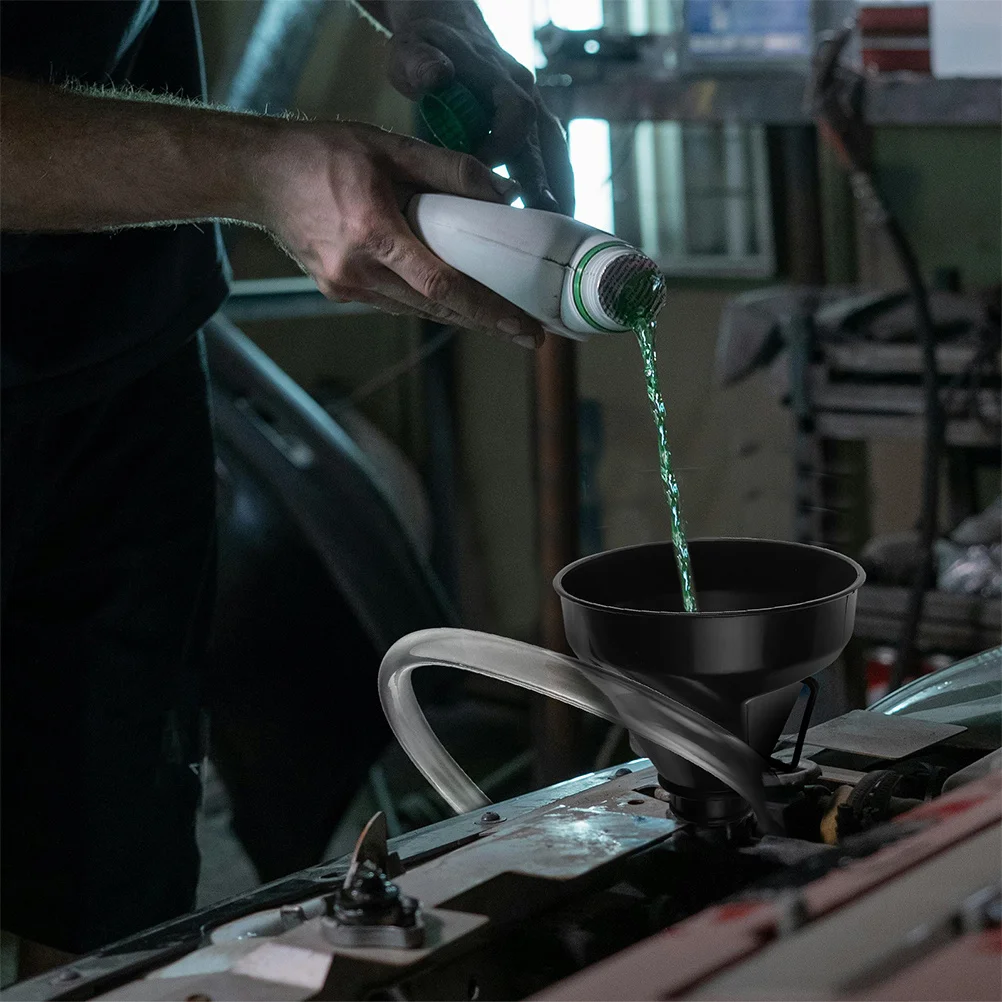 

1Set Extended Oil Funnel Valve Switch Wide Mouth Flexible Hose Automotive Engine Oil Fuel Refilling Tool