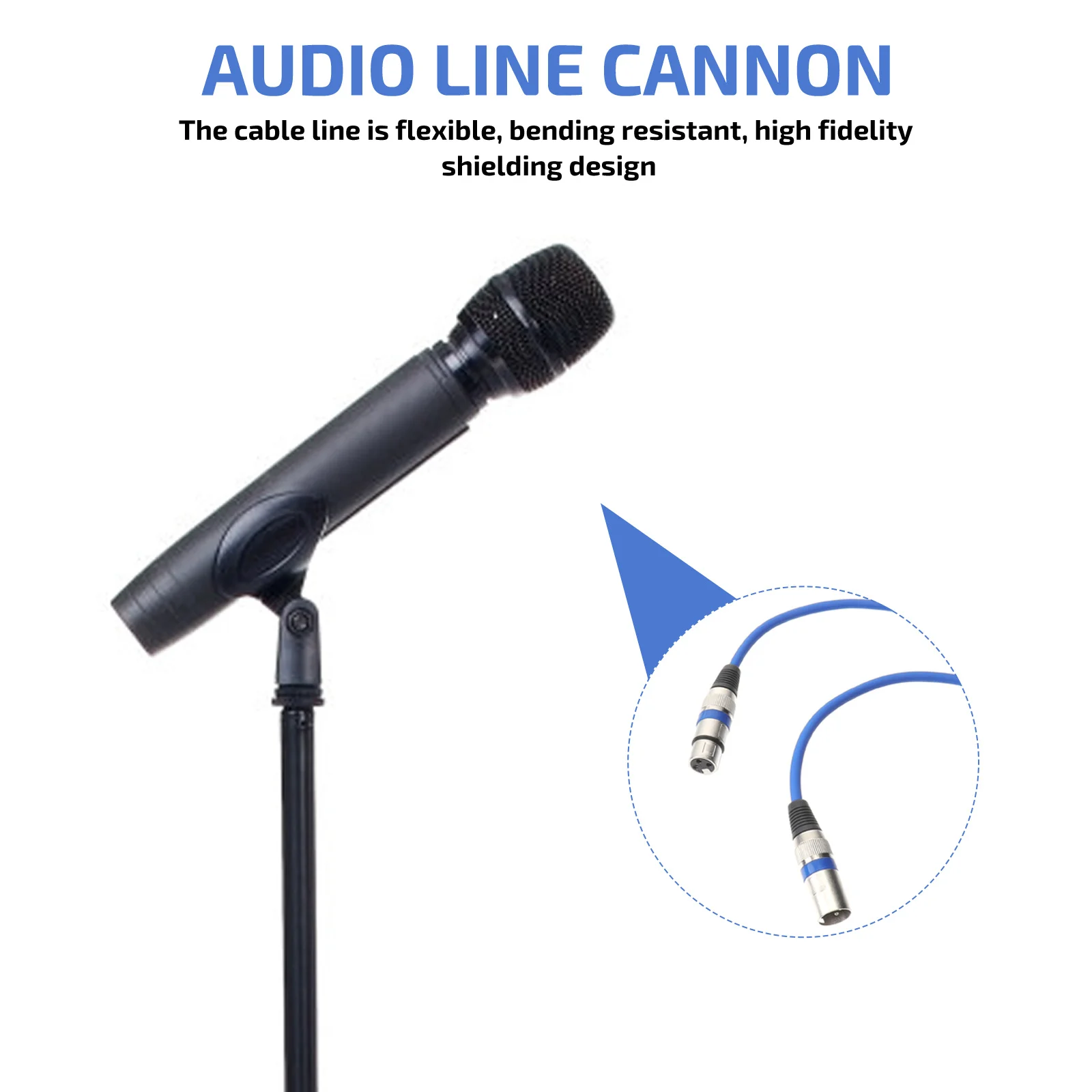 

2m Xlr Microphone Cable Male to Female Color Heavy Gauge Shielded Cable Premium Pe for Microphone Recording Live Sound