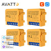 AVATTO Tuya WiFi/ZigBee Smart Dimmers Switch Module，1/2 Way Control LED Lights Dimmable Switch Works With Alexa Google Home