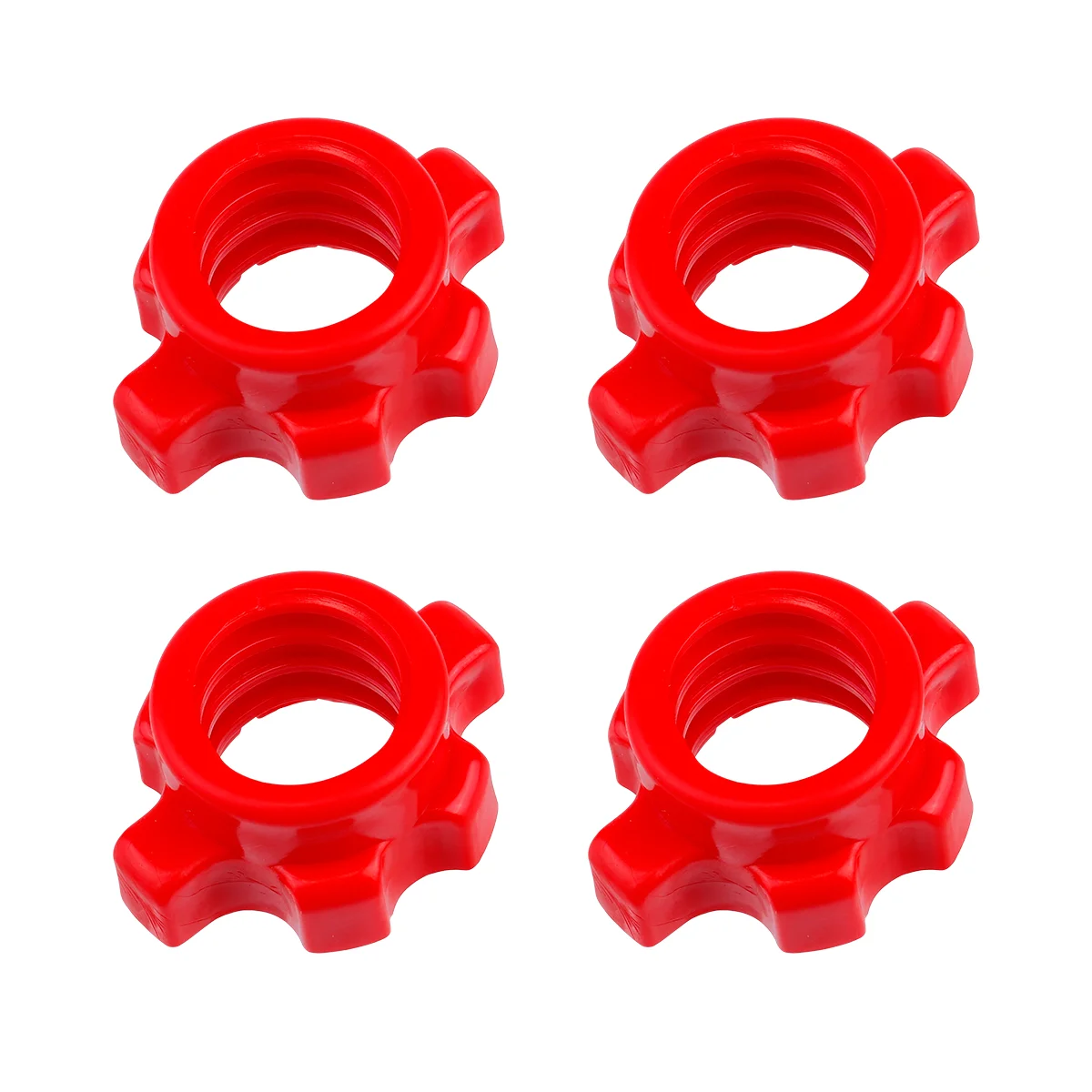 

4 Pcs Fitness Equipment Dumbbell Bar Nut Barbell Fixing Accessories Home Gym Screws Fitting Fixation Svrew Red Spinlock Collar