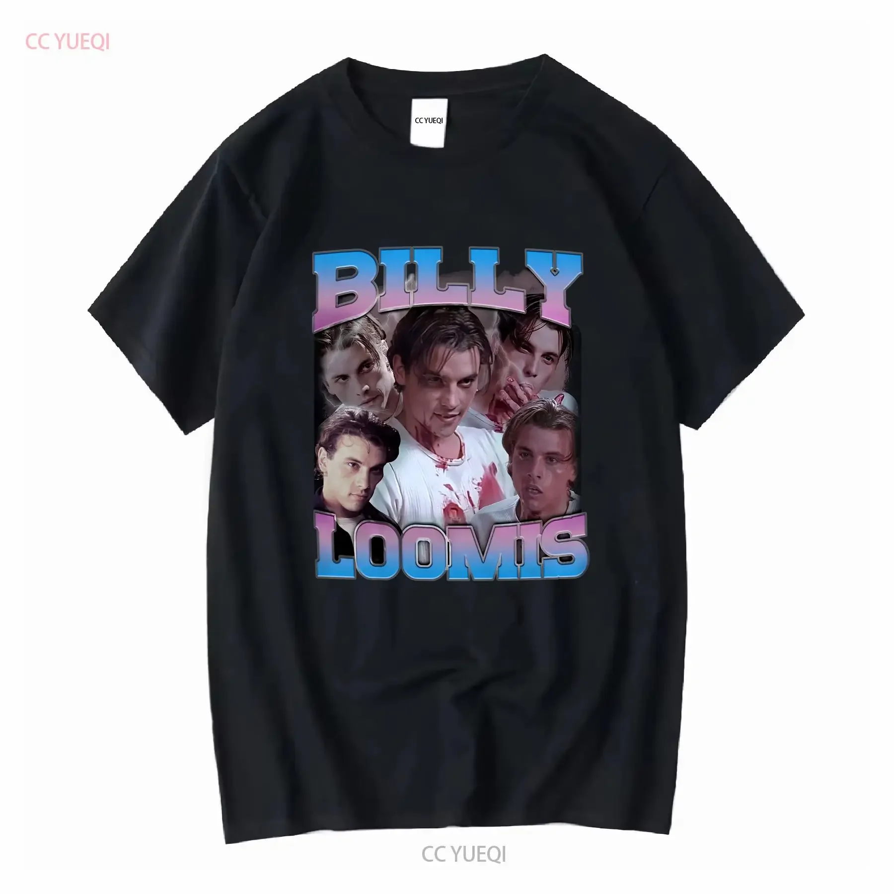 Retro Billy Loomis T Shirt Let's Watch Scary Movie Horror for Her long or short sleeves vintage Washed Casual Versatile homme
