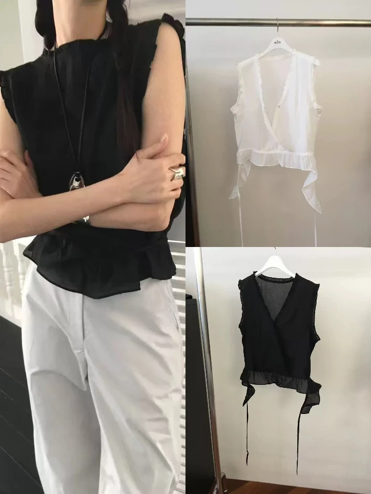 

Ele V-Ne Svel irt, женский тонкий дизайн Ba, полый галстук-бабочка, шикарный топ, однотонный летний топ для поездок на работу