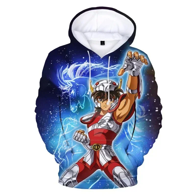 Saint Seiya Sweatshirts Autumn 3D Hoodies Men Women Fashion Casual Hooded Oversized Sweatshirts Kids Pullover Outerwear men coat