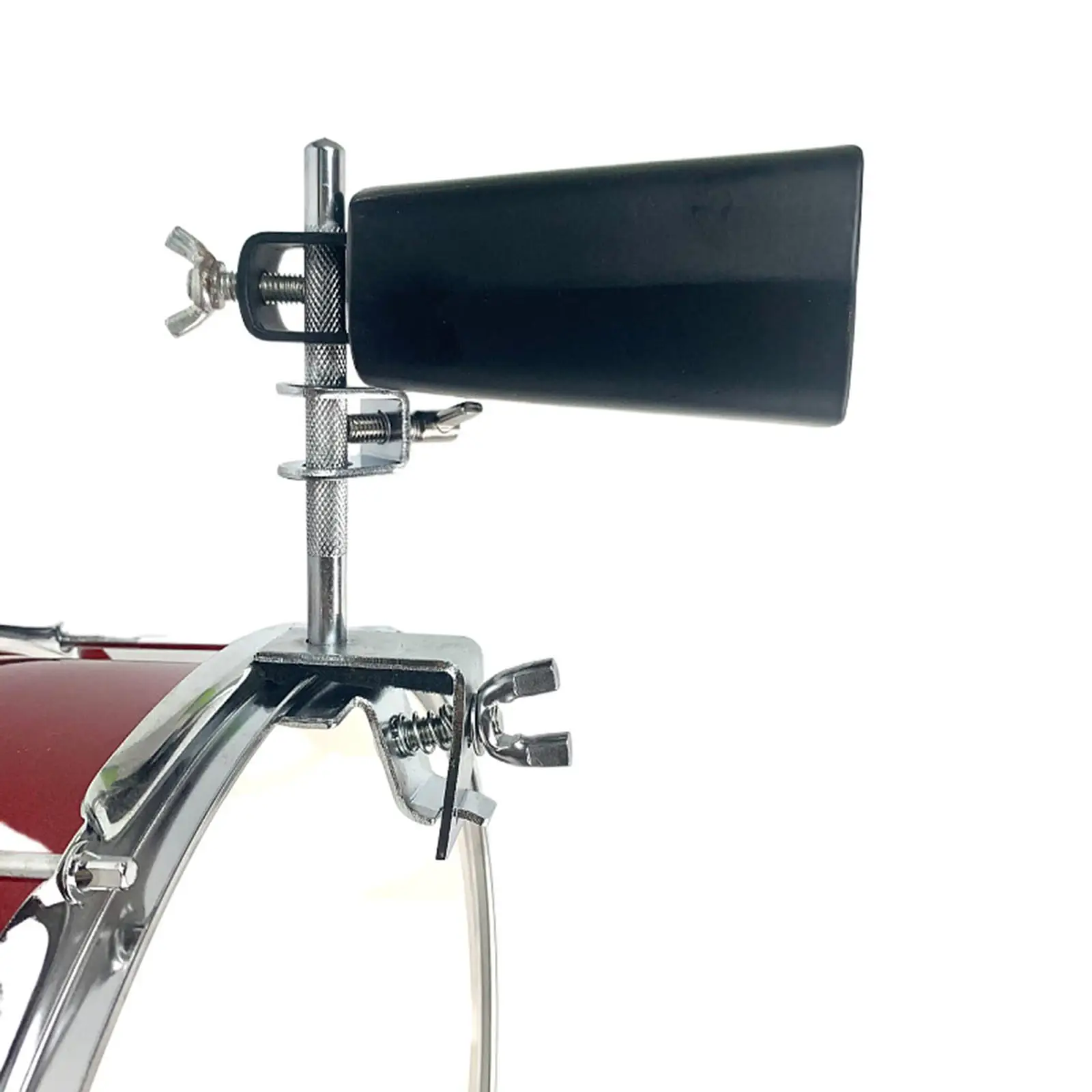 Cowbell Clamp Noisemakers Drum Set with Cow Bell Hardware Durable Drum Cowbell Holder for Football Game Bass Drum Wedding