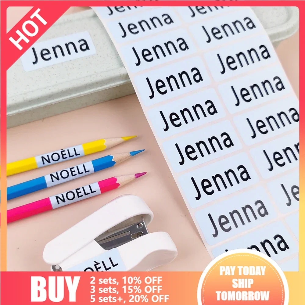 

3size Name Sticker Customize Waterproof Stickers Personalized Labels Children School Stationery Water Bottle Pencil Label