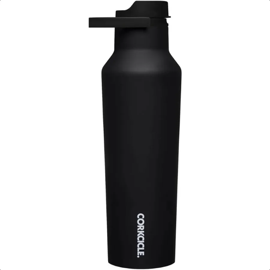 

Sport Canteen Insulated Tumbler Matte Black 20 oz Reusable Water Bottle Keeps Beverages Cold for 25 Hours Hot 12 Hours Cupholde