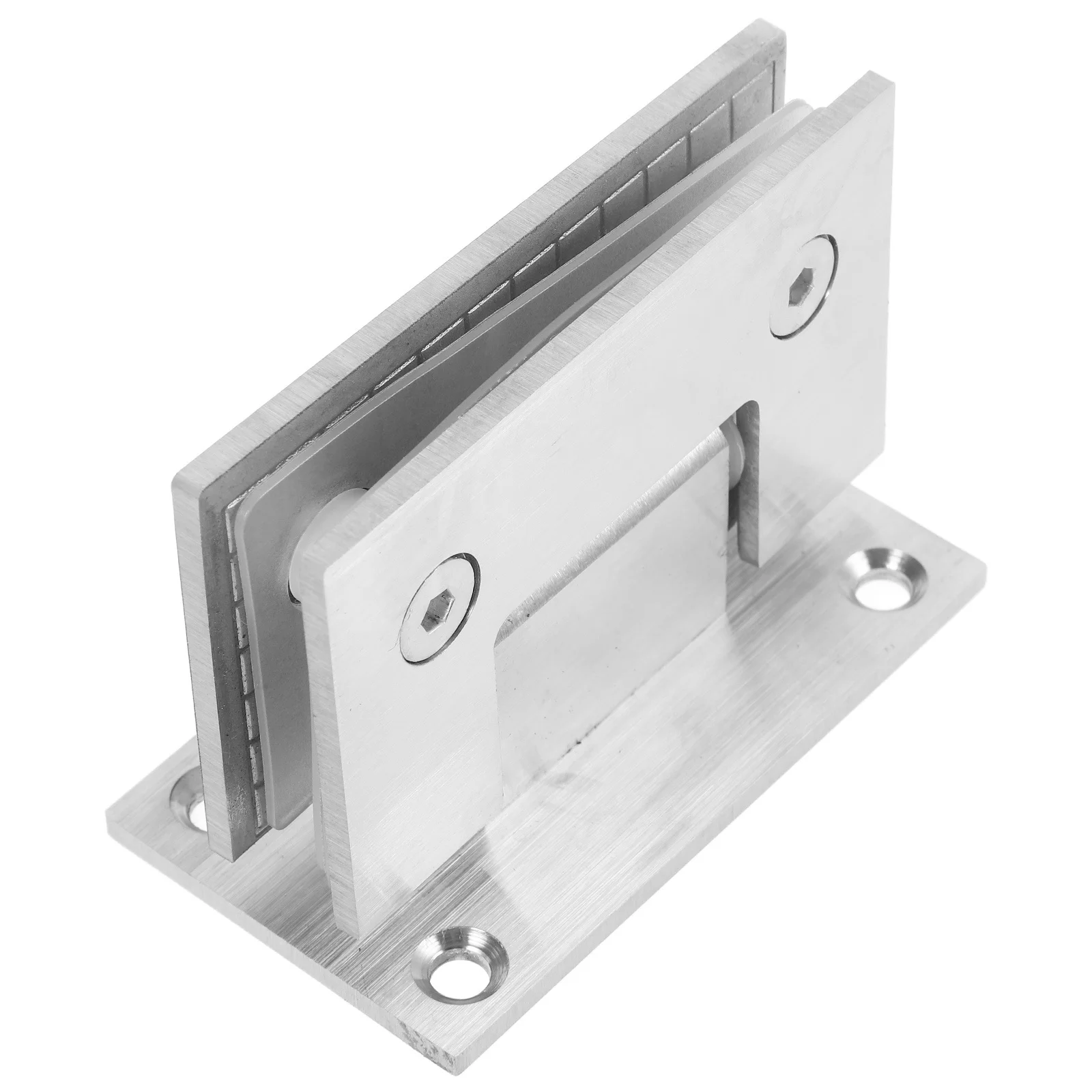 1 مجموعة الحمام 90 درجة الزجاج المشبك الفولاذ المقاوم للصدأ فرملس دش الباب المفصلي مقاومة للتآكل الأجهزة الحديثة ديكور #3