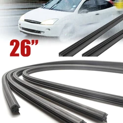 1Pc 26inch 6mm Frameless Windshield Wiper Blade Refill Car Wiper Boneless Frameless Rubber Refill Blade Soft Insert Strip