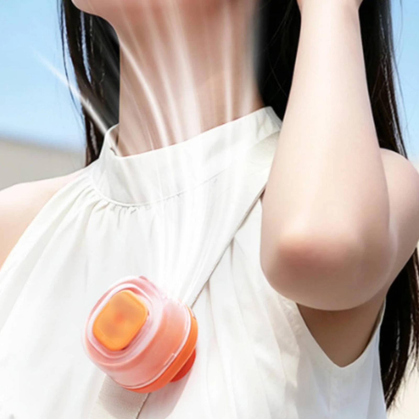 Attachable Fan Wearable Clip Fan with Lanyard Lightweight Compact for Travelers, Travel, Outdoor Walks
