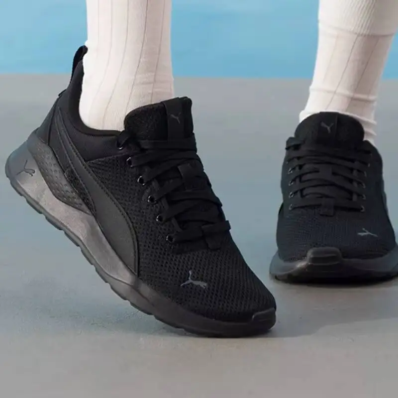 Authentic PUMA Unisex 2026 Summer Black Warrior Mesh Cushion Running Sneakers 371128-01