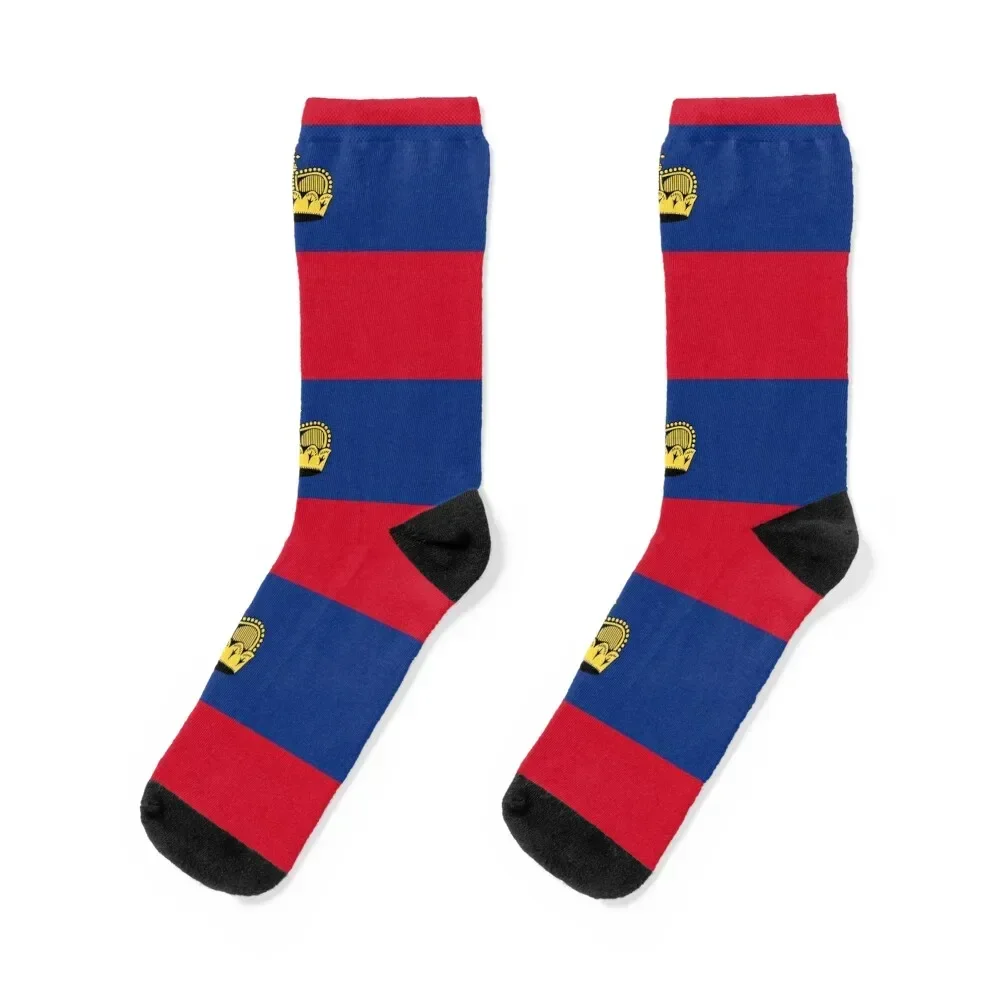 Liechtenstein flag Socks anime sport snow funny gift Women's Socks Men's