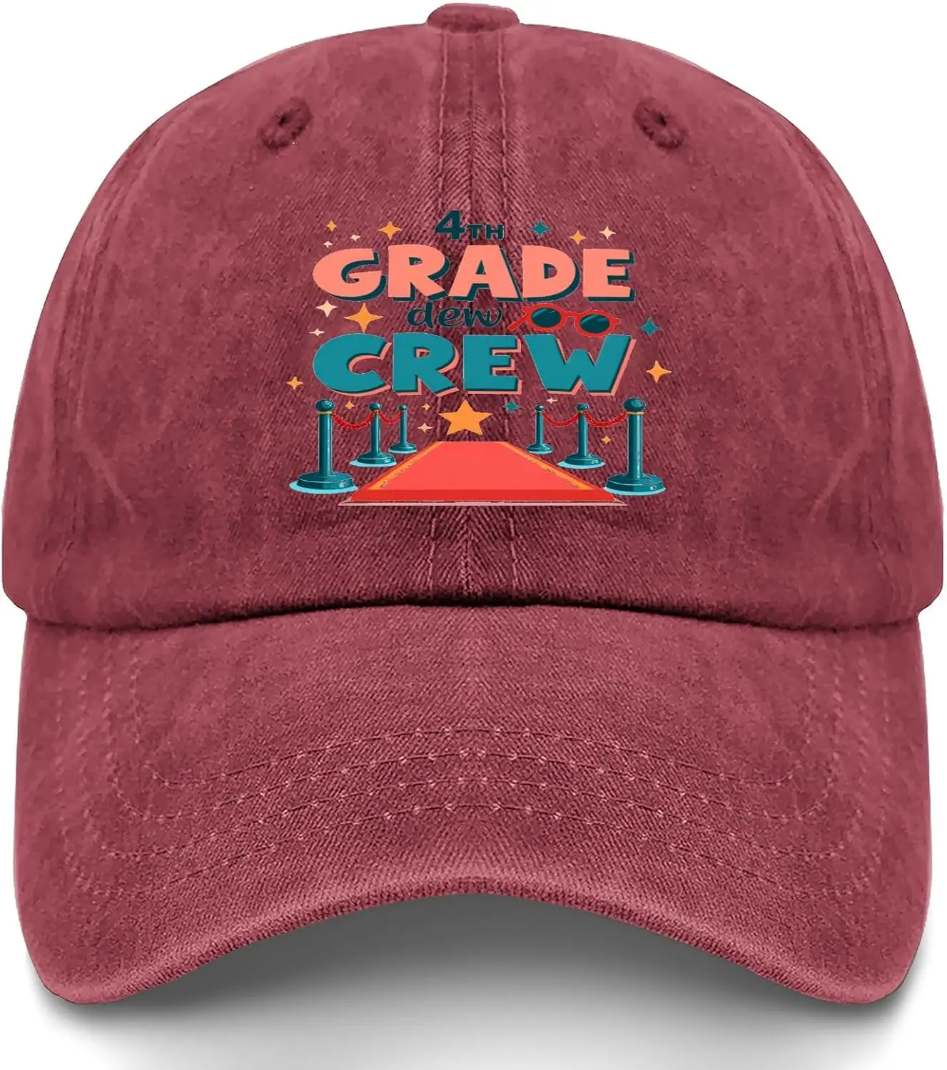 

Made in US 4th Fourth Grade Crew The Real Celebrities of The Hallway Dad Cap