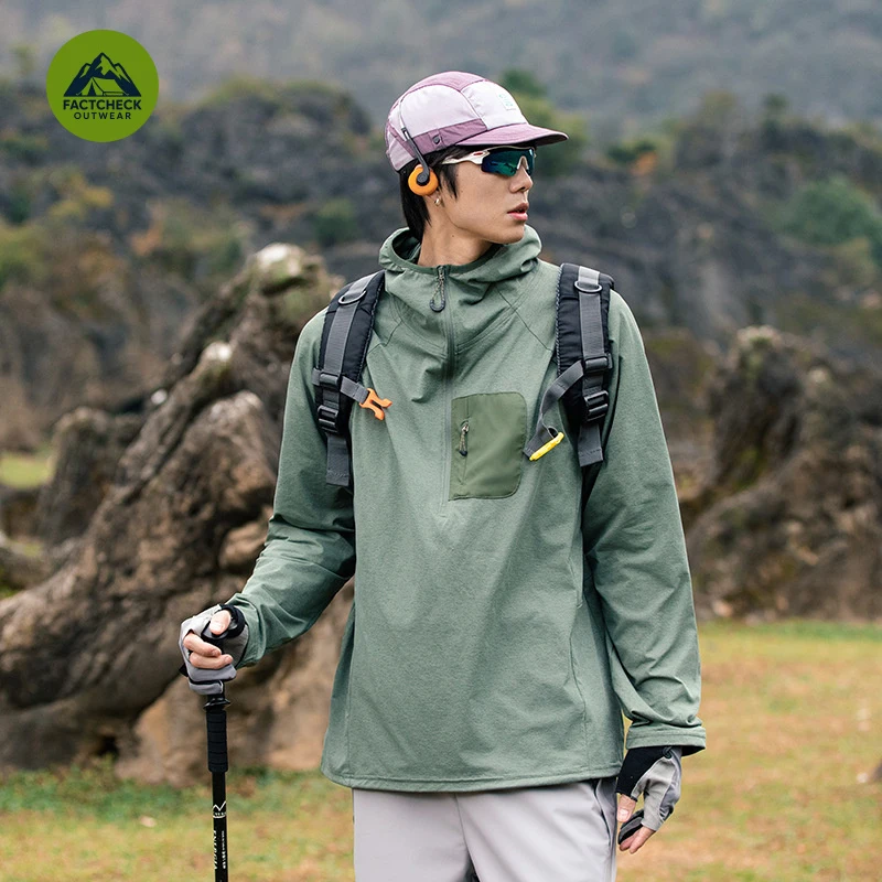 FACTCHECK  High Quality, EU US Size. Mountain Outdoor Long Sleeve T-Shirt, Waterproof, Quick Dry, Windproof Jacket