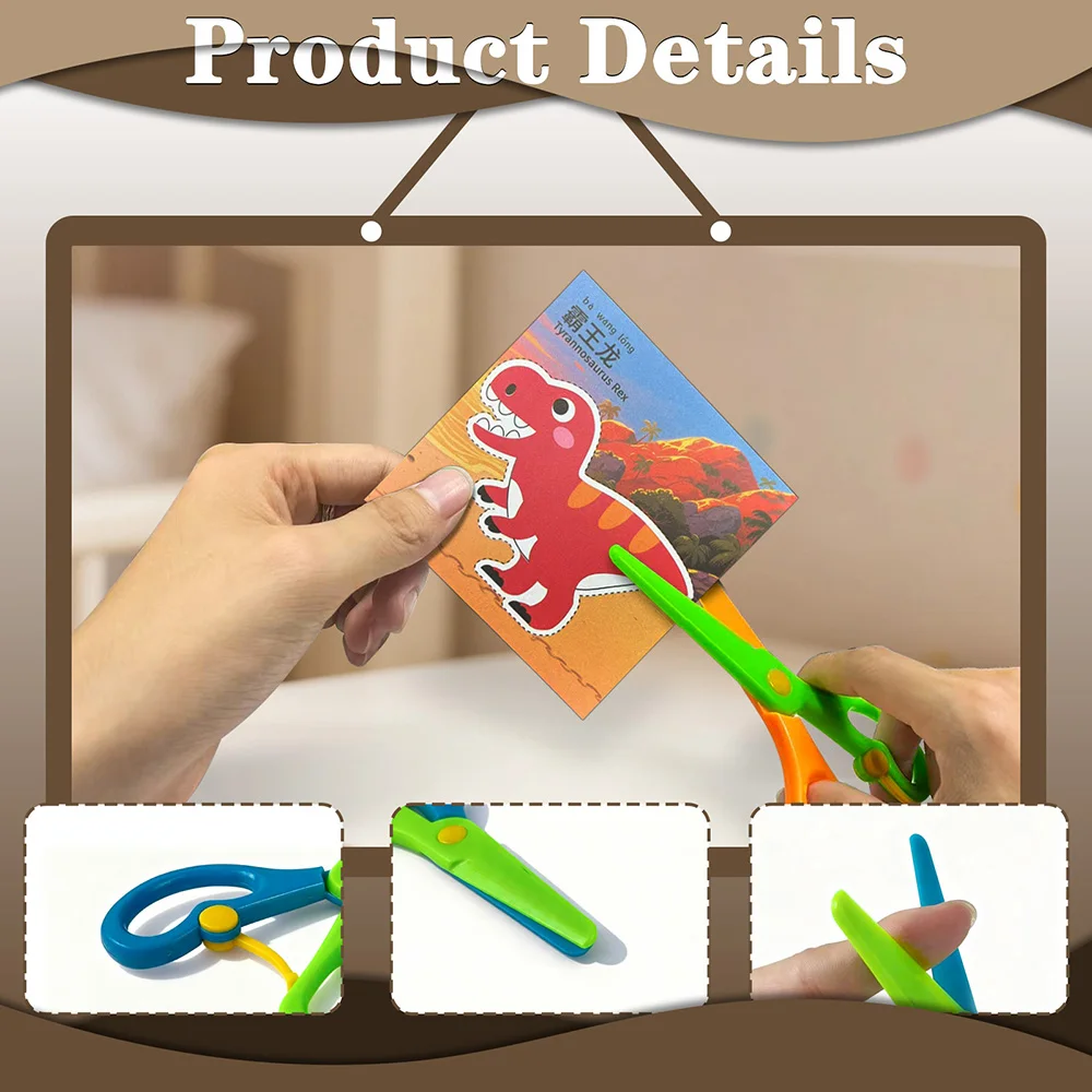 Peuterschaar oefenset voor kinderen van 3-5 jaar, veiligheid tweekleurige voorschoolse trainingsschaar voor peuter, kinderen, kinderen papier snijden