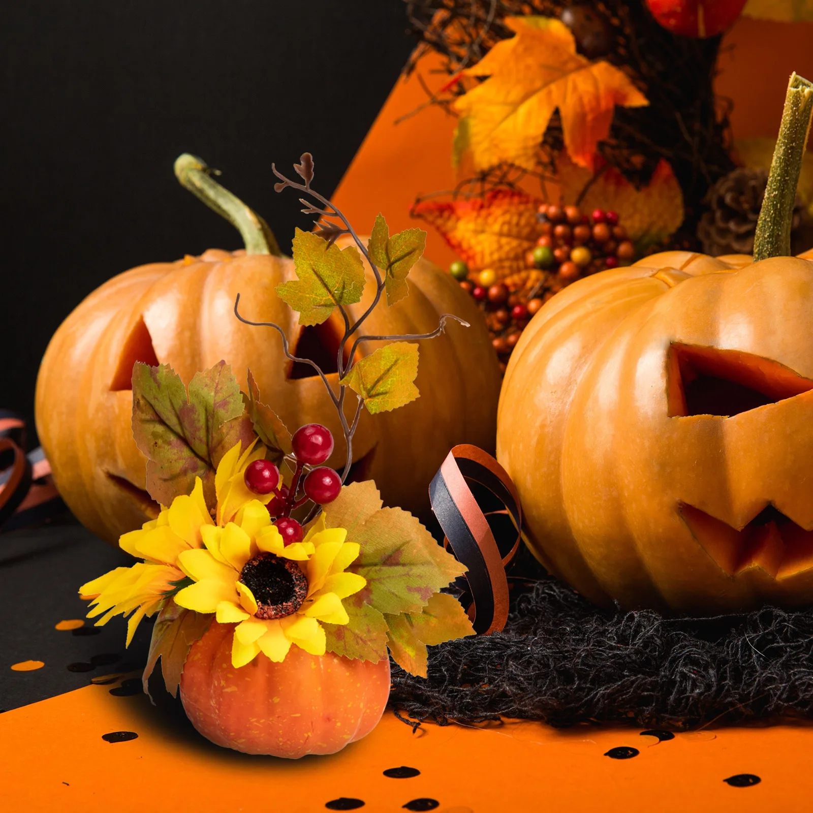 

Simulation Pumpkin Halloween Prop Realistic Harvest Pumpkins Ornament Halloween Layout Decor Photography Prop Simulation Pumpkin