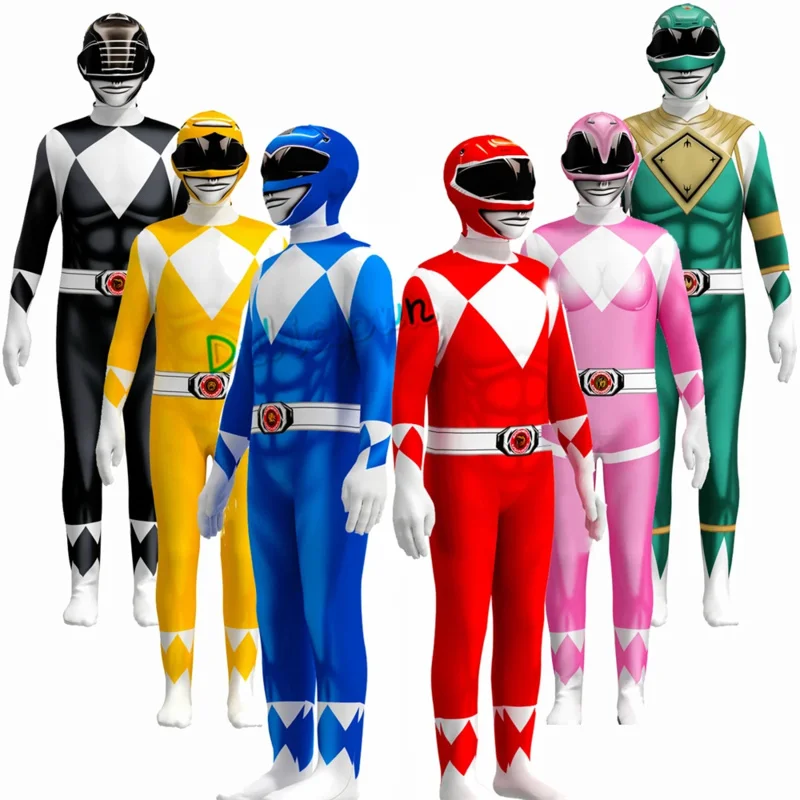 Power Morpher Smile Hero Cosplay pour hommes et garçons, Samurai Shinkenger, Sentai Rfinds, Costume d'Halloween, Masque fantaisie, RZ6779, Adultes et enfants