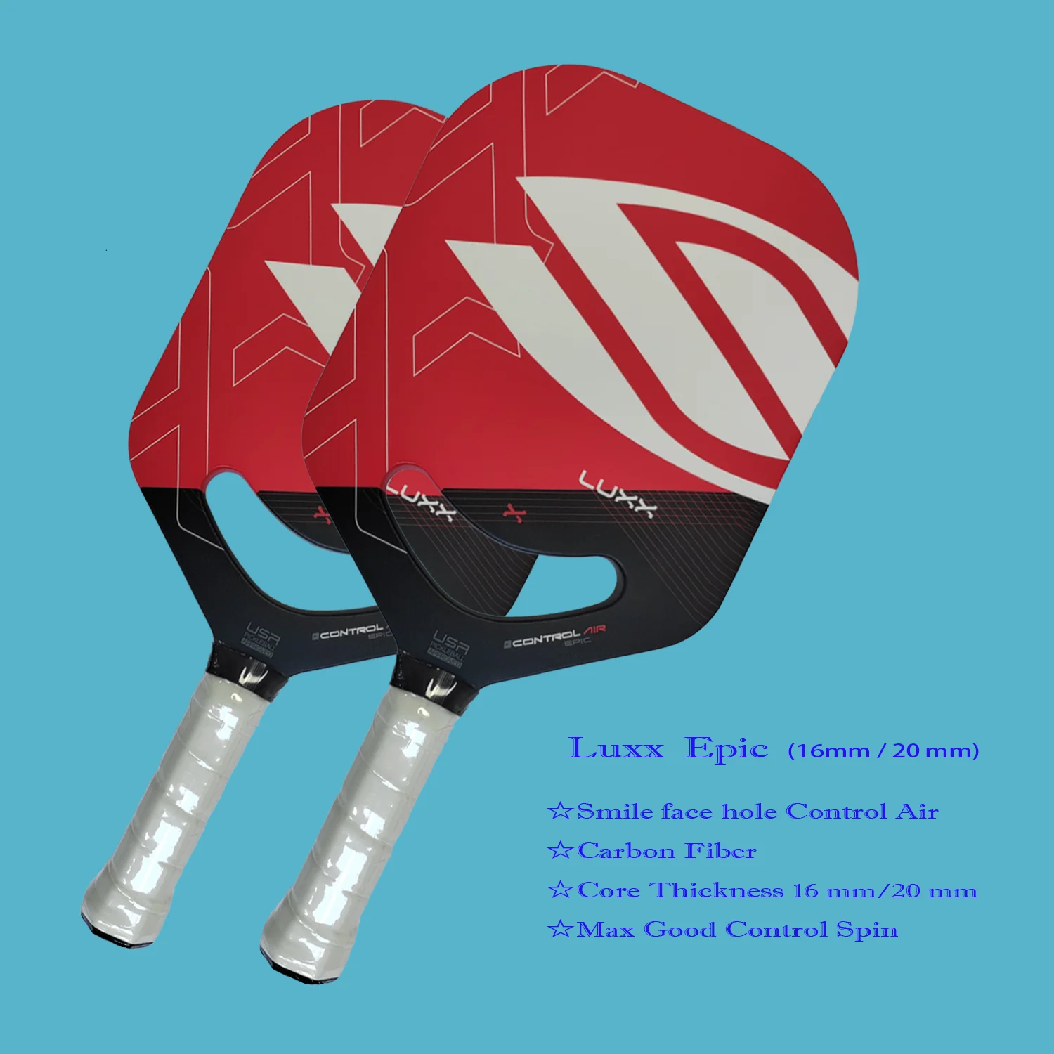 

Управление улыбкой лица Air, весло из углеродного волокна T700 LUXX Epic Pro Pickle, 3-слойное горячее тиснение, профессиональное весло для маринования 16 мм/20 мм