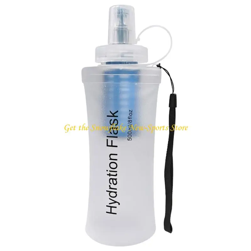 

E56D Leakproof Folding Water Bottle Soft Flask with Filter Outdoor Running Kettles For Camping And Hiking Enduring