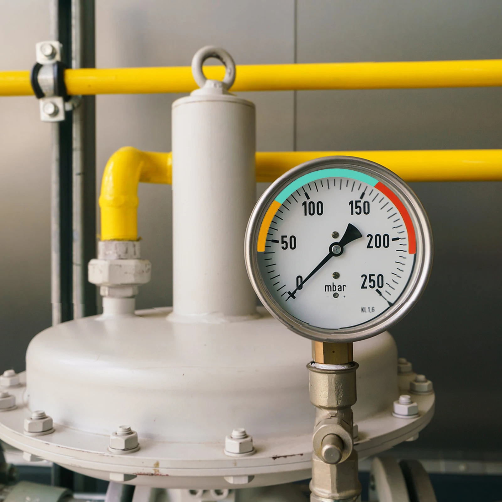 

6 Sheets Pressure Gauge Identification Sticker Waterproof Colorcoded Meter Label Material Safety Traffic Signs Round