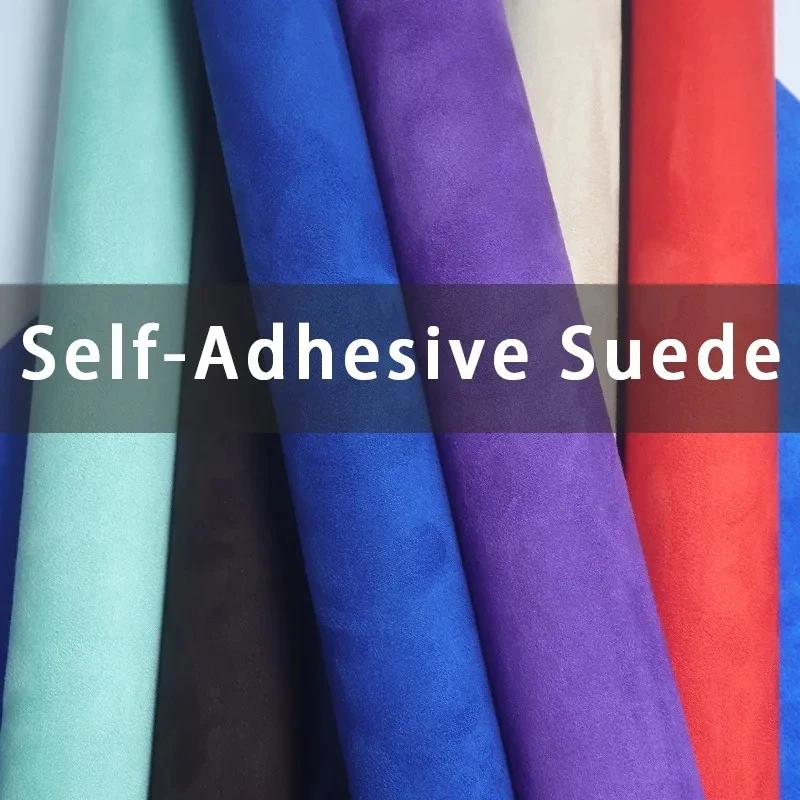30x200cm Self Adhesive Suede Fabric Roll Car Interior Modification Sofa Repair Jewelry Box Elastic Velvet Cloth Sticker