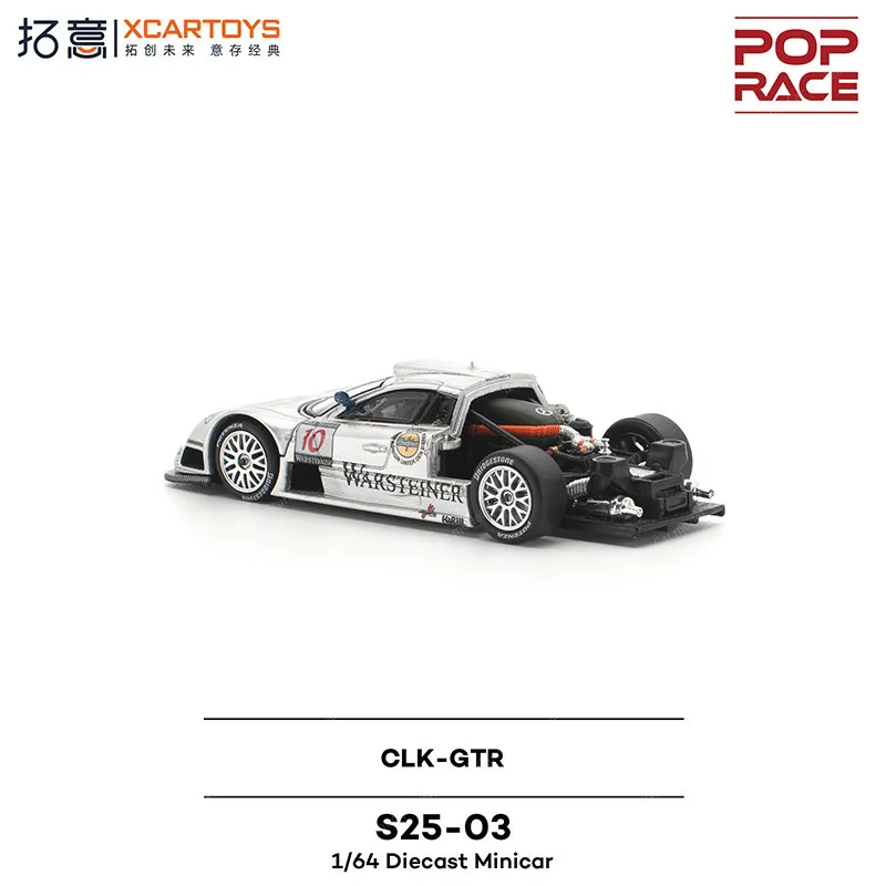 (Pre-sale) XCARTOYS POPRACE Mercedes-Benz CLK-GTR supercar miniature 1/64 alloy rally racing model, a toy for boys view 5