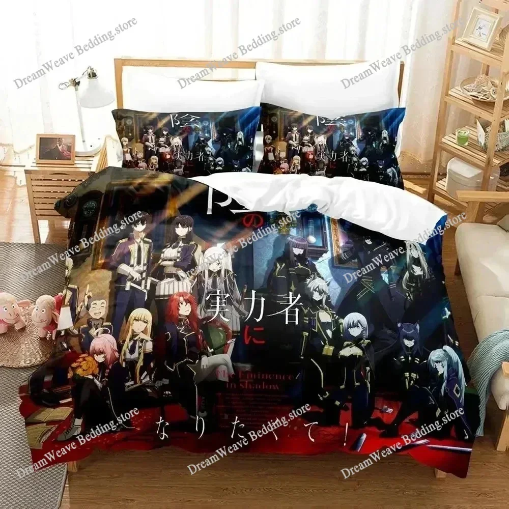 Anime Eminence in Shadow Bedding Set Polyester Quilt Cover Pillowcase Comforter King Queen Size Boys Adult Duvet Cover Bed Set