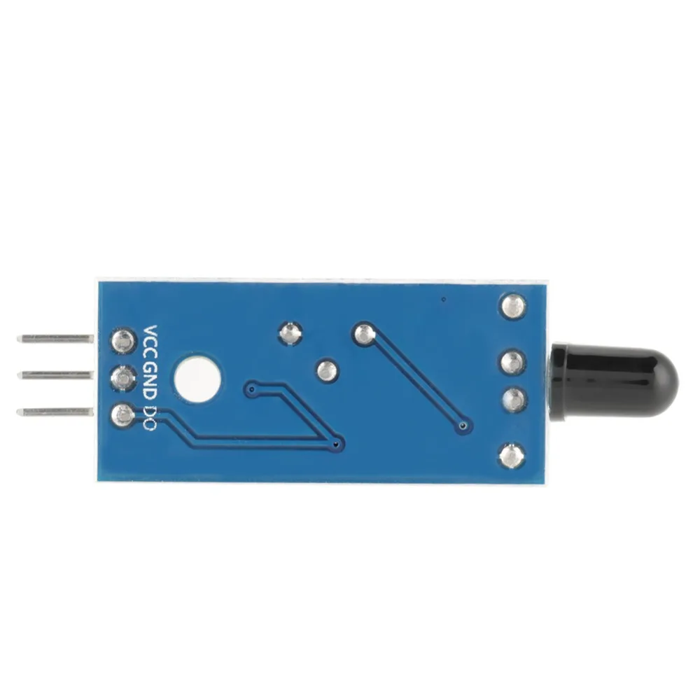 5 PCS 3.3V-5V Fire Sensor Module Wide Voltage Temperature Detecting Fire Detection Detector Digital Output 3 PIN IR Sensor