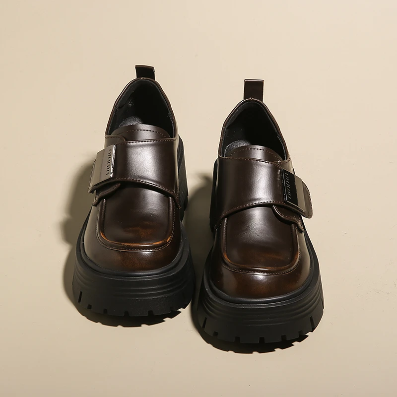 

2024 new autumn women's thick-soled versatile loafers round-toe casual sports shoes new style