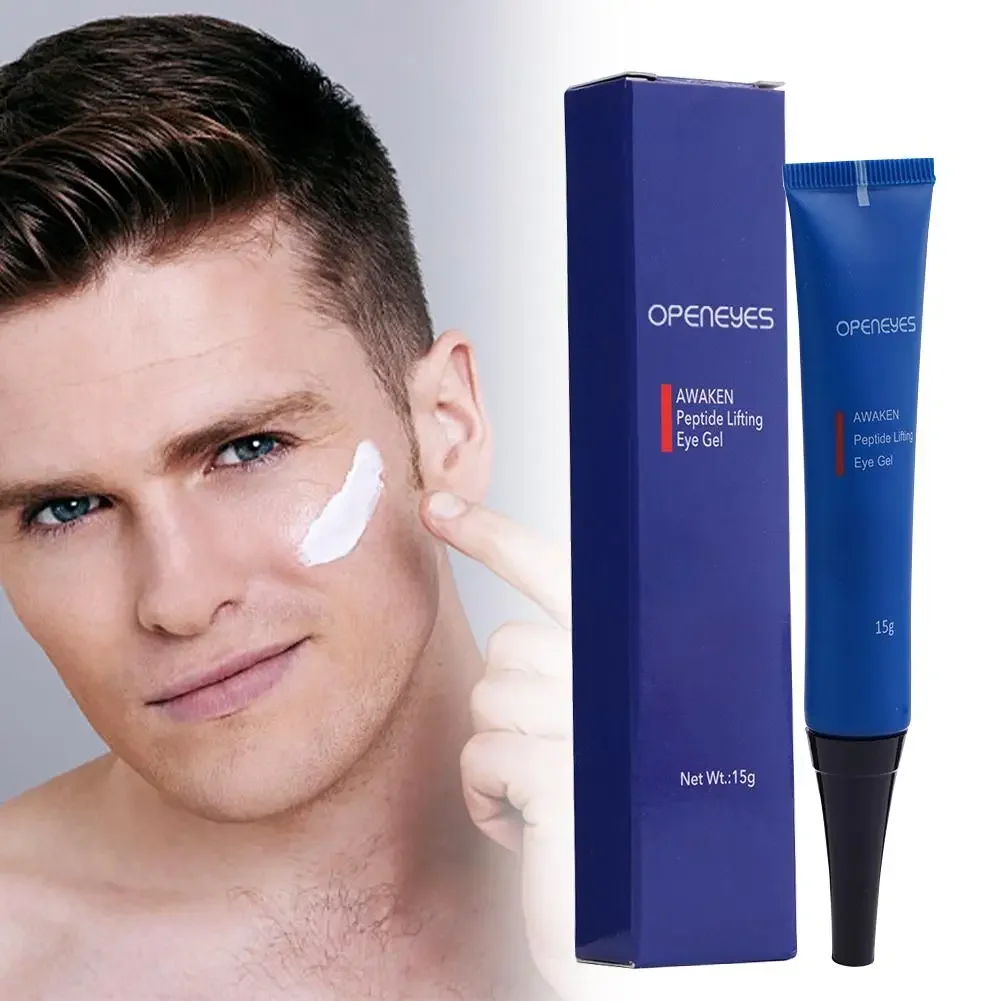 Openeyes-Gel para los ojos para hombre, crema hidratante para las ojeras, levantamiento de péptidos, hinchazón, líneas finas