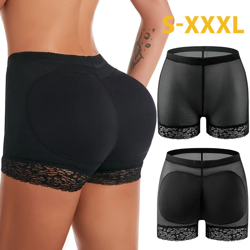 Women's Mesh Tummy Control Butt Lifter Padded Shapewear Hip Enhancer Body Shaper Panties