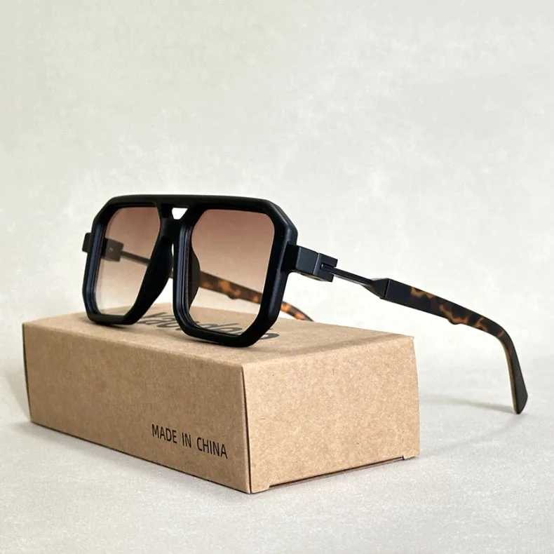 2024 quadratische Sonnenbrille für Männer Vintage-Mode Gläser Sonnenbrille Frauen Trendy Dropshipping Shades Gafas De Sol Hombre Lunette – Detail 5