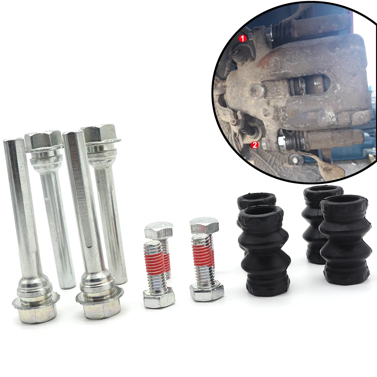 

Caliper Cylinder Slider Guide Pin For Disc Housing Bolts Rubber Bushing Boot Seal Kit For Peugeot Partner Dodge Nitro Alfa GT