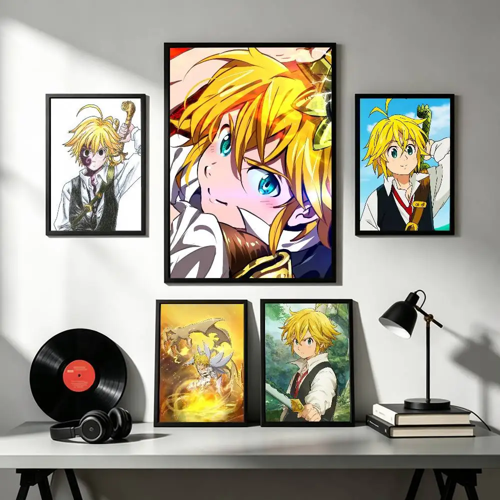 M-Meliodas The Seven Deadly Sins  Poster High Quality Dorm Living Room Aesthetic Wall Decoration Painting Stickers Gift