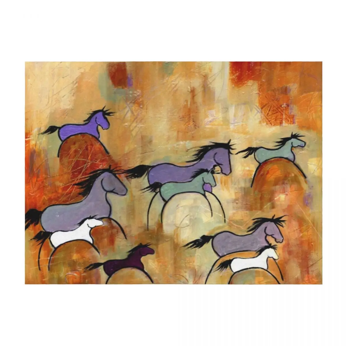 

Horse Stampede Throw Blanket wednesday Sofas for winter Weighted Blankets